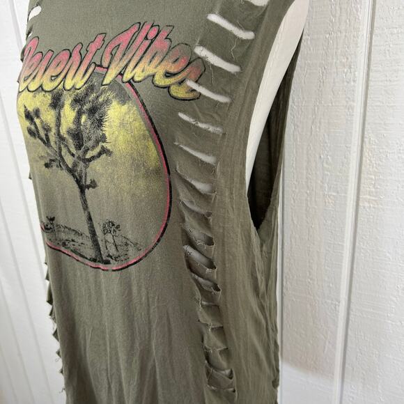 Charlotte Russe Women Y2K Sleeveless Top Green Coachella Festival Size Medium - Picture 4 of 10